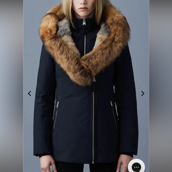 BNWT MACKAGE AKIVA down coat with Toscana fur trimmed hood - Picture 3 of 9